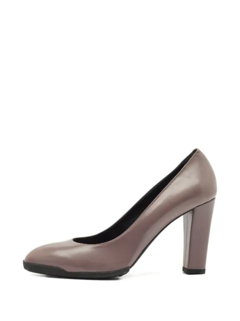 Tod's Vintage block-heel leather pumps Purple 1174319