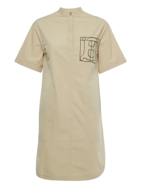 Burberry Pre-Owned monogram embroidered mini dress Neutrals 1228002