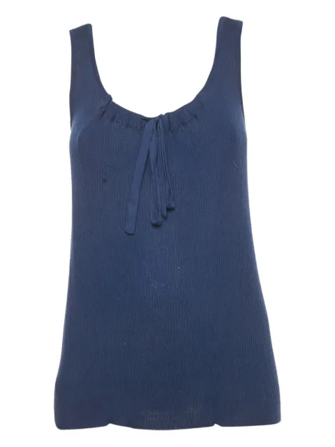 Marni Pre-Owned knitted tie-up tank top Blue 1185663