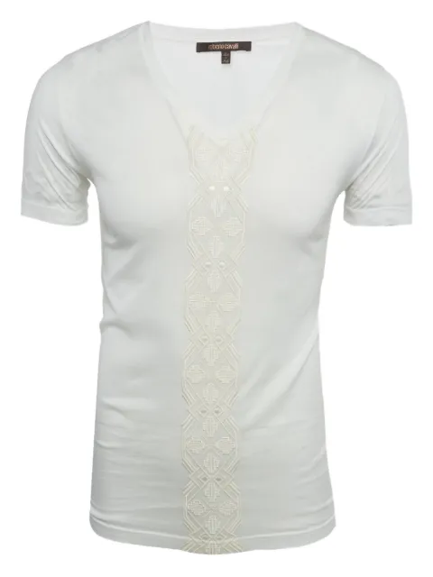 Roberto Cavalli Vintage V-neck short-sleeve T-shirt White 1225029