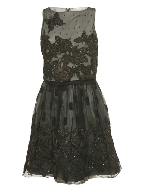 alice + olivia mesh embroidered skirt suit Black 1224835