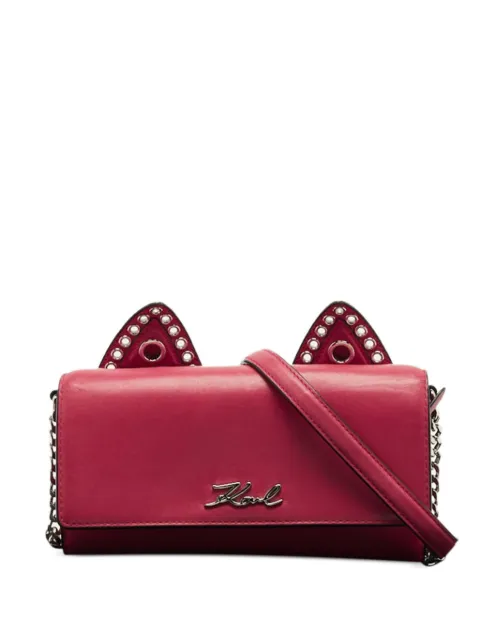 Karl Lagerfeld K/Rocky Choupette leather crossbody bag Red 1215727