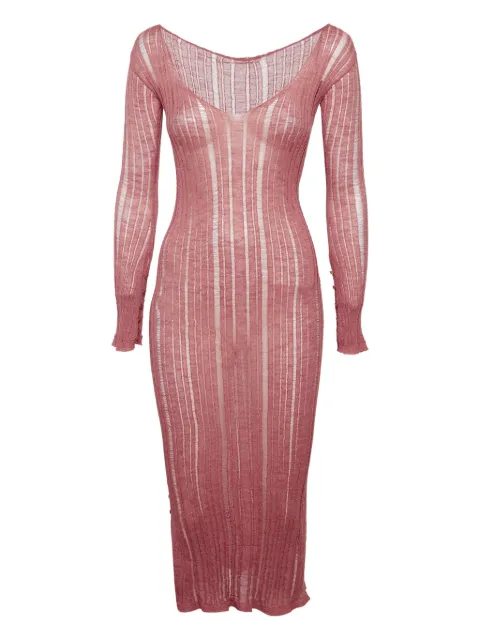 Cult Gaia ribbed midi dress Pink 1158172