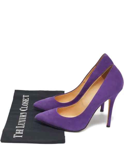 Giuseppe Zanotti Vintage pointed-toe suede pumps Purple 1224312