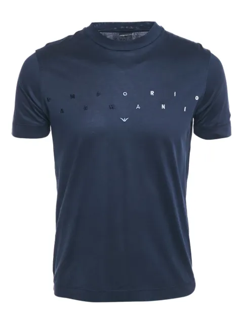 Emporio Armani Pre-Owned embroidered crew-neck T-shirt Blue 1194946