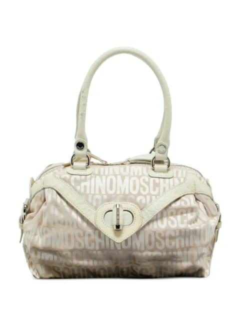 Moschino Pre-Owned logo satchel bag Neutrals 1210861