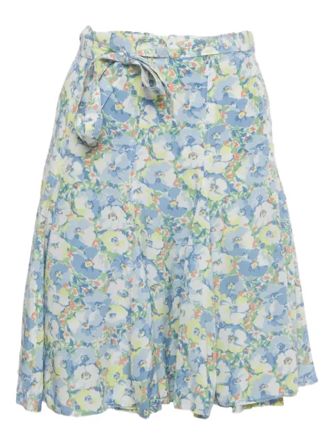 Polo Ralph Lauren Vintage mini floral wrap skirt Blue 1222330