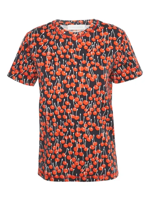 Victoria Victoria Beckham cherry-print cotton T-shirt Blue 1206410