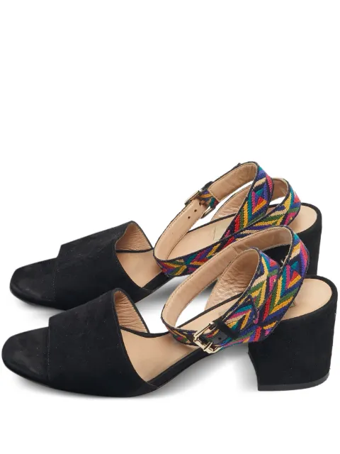 Valentino Garavani Pre-Owned suede ankle-strap sandals Black 1187273