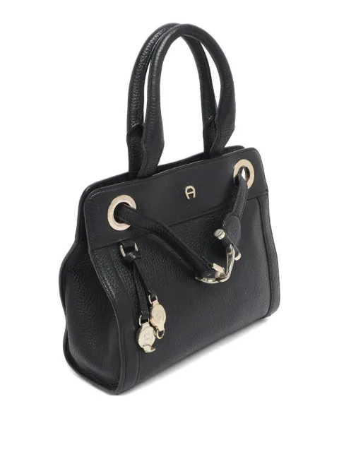Aigner Kids small Cavallina leather tote bag Black 1190155