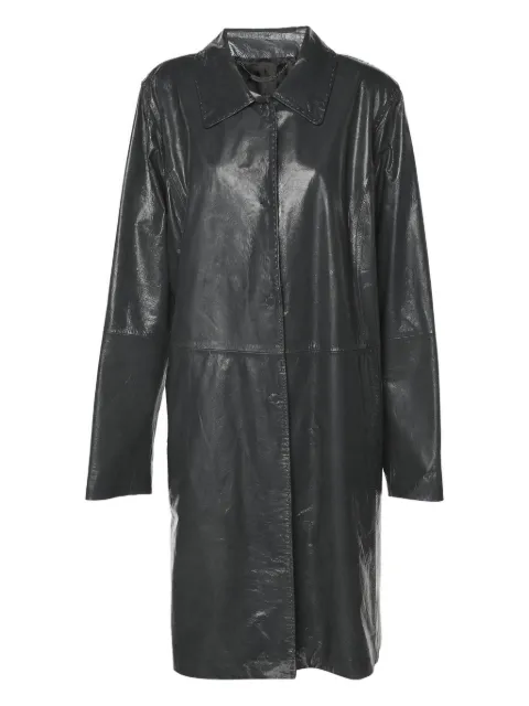 Marina Rinaldi long calf leather jacket Grey 1183689