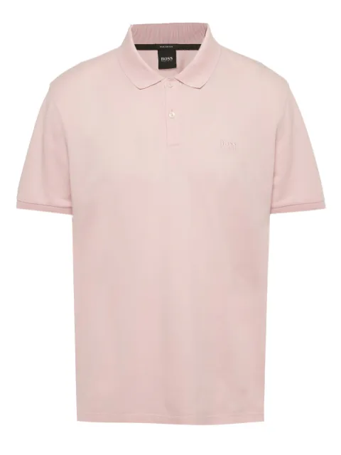BOSS Pallas logo embroidery polo shirt Pink 1235567