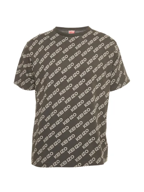 Kenzo Pre-Owned logo-print T-shirt Grey 1187993