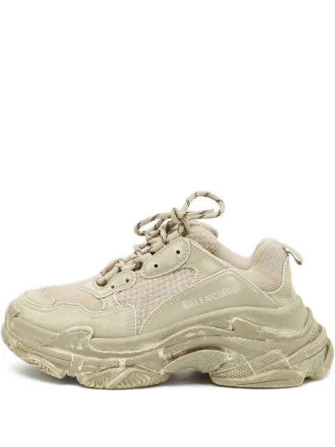 Balenciaga Pre-Owned Triple S oversized sole trainers Neutrals 1180800