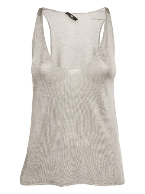 Elisabetta Franchi ribbed-knit tank top Grey 1195199