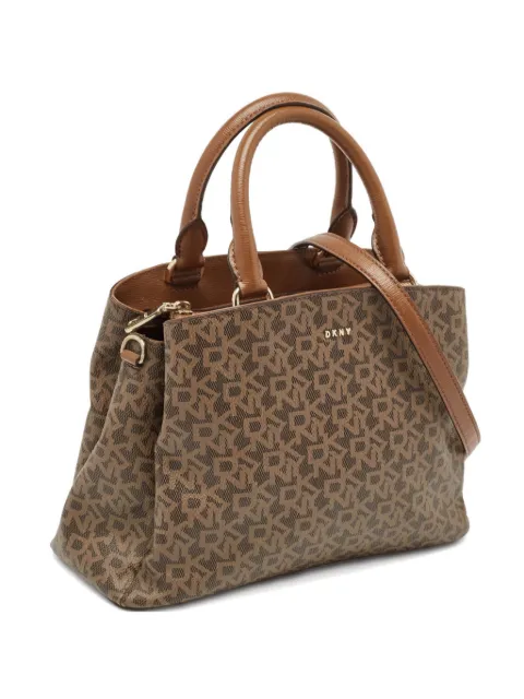 DKNY logo-print tote bag Brown 1100205