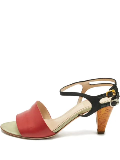Fendi Pre-Owned leather sandals Red 1229951