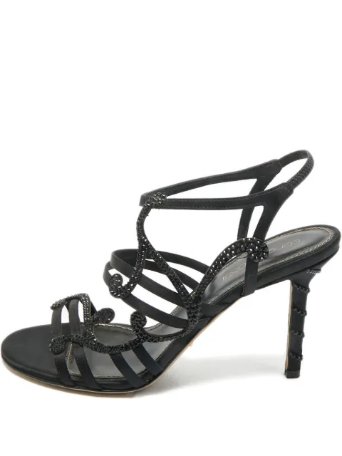 Sergio Rossi ankle-strap crystal-embellished sandals Black 1211872