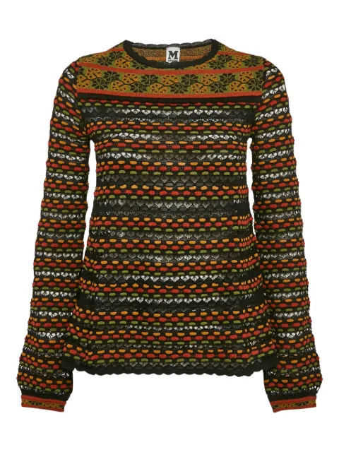 Missoni Pre-Owned floral print knit sweater Green 1217554