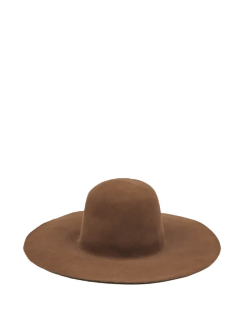 Maison Michel flat-brim hat Brown 1158569