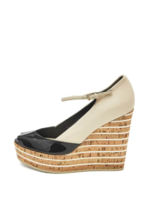 Gucci Pre-Owned peep-toe platform pumps Neutrals 1229388