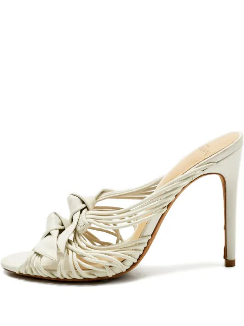 Alexandre Birman Dallas leather strappy bow sandals Neutrals 1204073