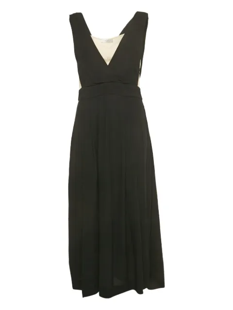 SANDRO crepe sleeveless midi dress Black 1225425