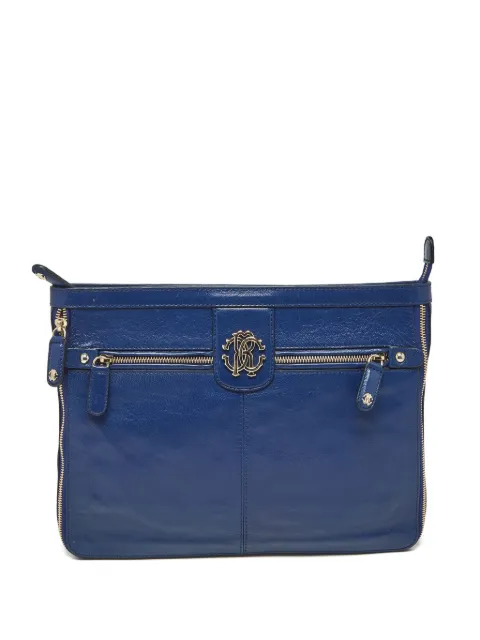 Roberto Cavalli Vintage leather clutch Blue 1236095