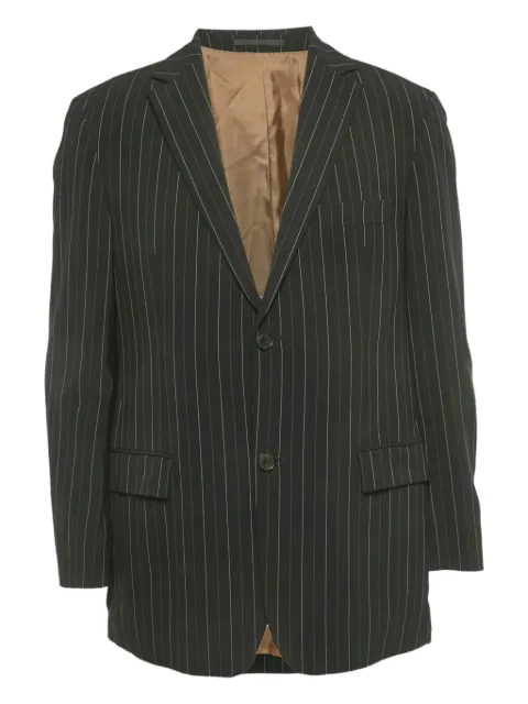 BOSS Pinstripe single-breasted blazer Brown 1232387