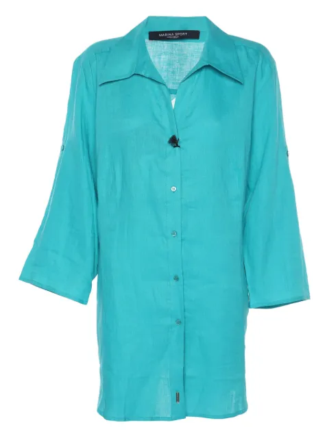 Marina Rinaldi linen button shirt Blue 1185191