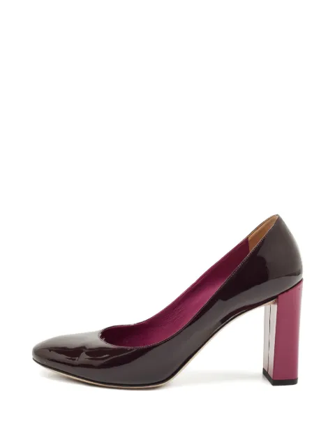 Fendi Pre-Owned block-heel leather pumps Red 1224282