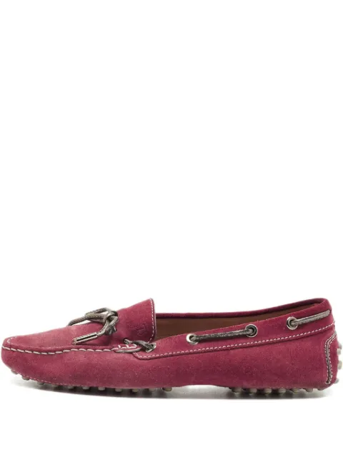 Tod's Vintage Gommino suede loafers Pink 1220236