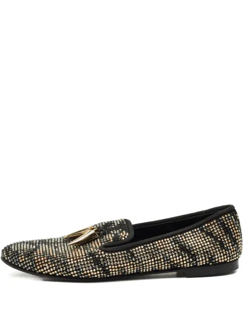Giuseppe Zanotti Vintage Shark Tooth crystal-embellished loafers Black 1168633
