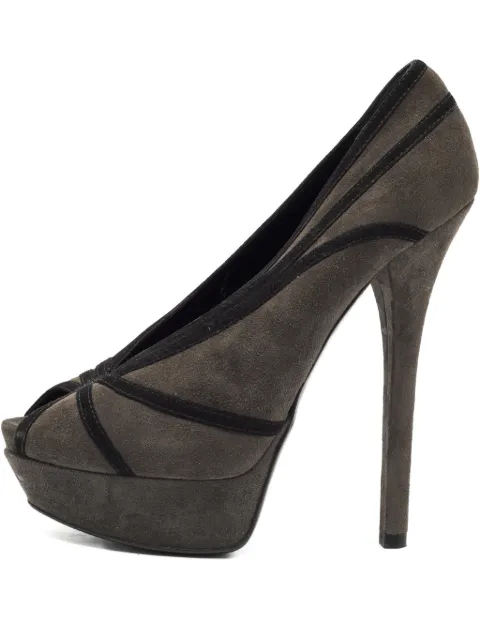 Fendi Pre-Owned peep-toe pumps Grey 1197281