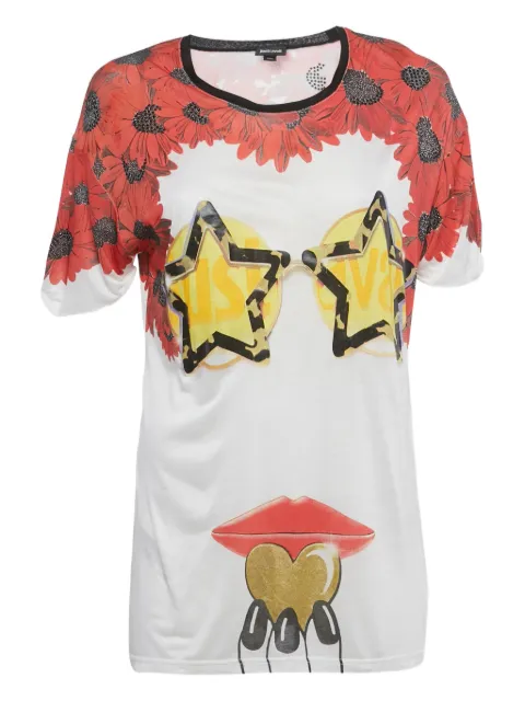 Just Cavalli Vintage print embellished T-shirt White 1227569