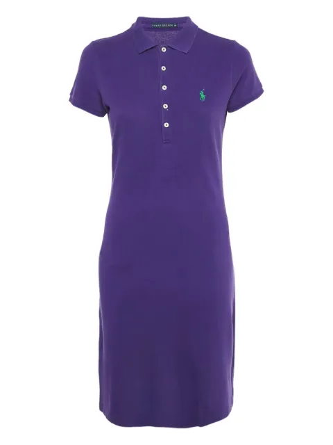 Ralph Lauren Vintage Polo Pony polo-collar midi dress Purple 1206439
