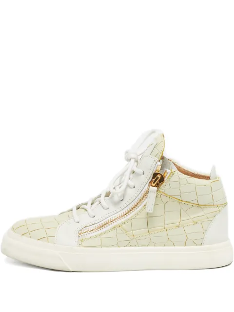 Giuseppe Zanotti Vintage crocodile-effect sneakers Neutrals 1224744