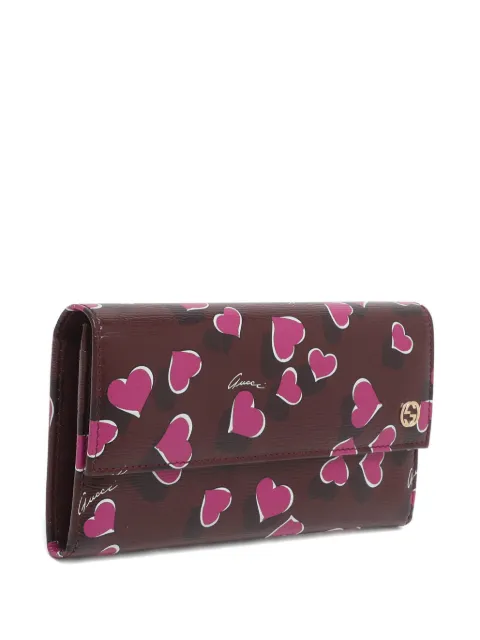 Gucci Pre-Owned Heartbeat continental wallet Brown 1223364