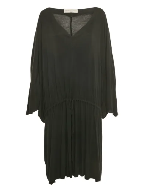 Stella McCartney Pre-Owned drawstrings plunge-neckline midi dress Black 1224803
