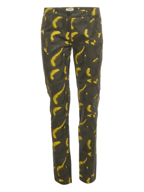 Kenzo Pre-Owned cotton printed jeans Grey 1222317