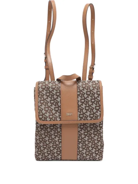 DKNY Vintage canvas panelled backpack Brown 1200030