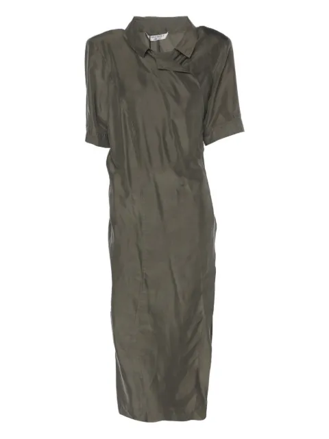 Marina Rinaldi belt wrap midi dress Green 1186328