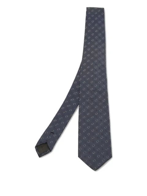 BOSS circle jacquard tie Blue 1209458