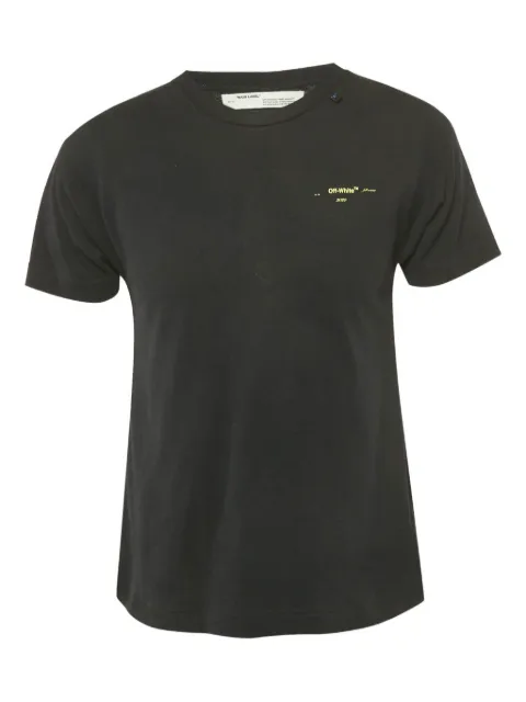 Off-White Pre-Owned cotton logo-detail T-shirt Black 1207788