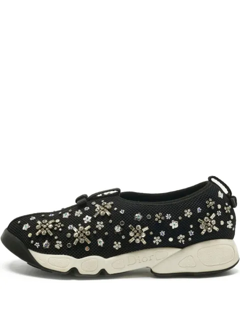 Christian Dior Pre-Owned crystal-embellishment sneakers Black 1233912