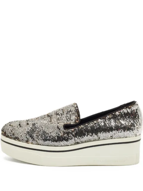 Stella McCartney Pre-Owned sequin platform sneakers Silver 1228603