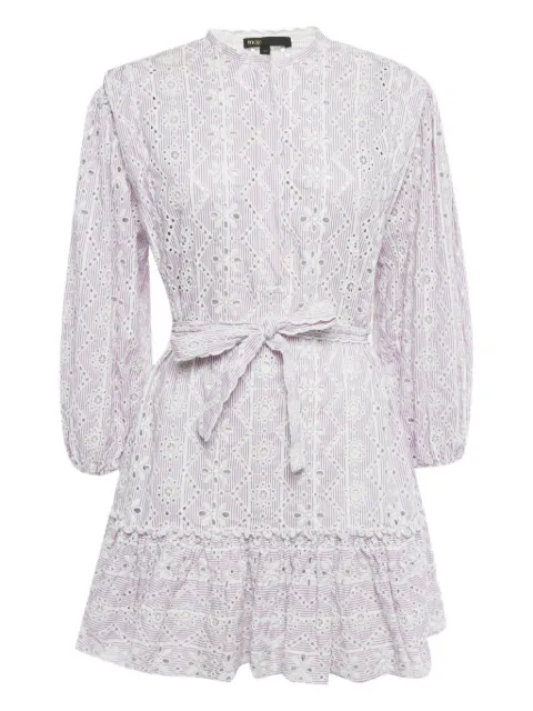 Maje cotton embroidery mini dress White 1228240