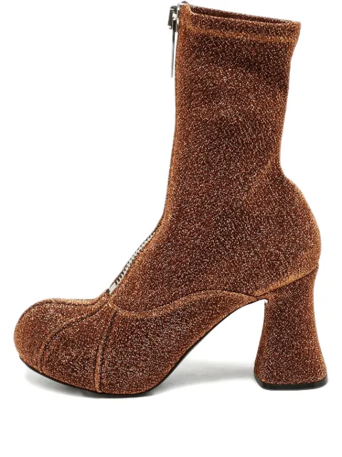 Stella McCartney Pre-Owned lurex zipped boots Brown 1170383