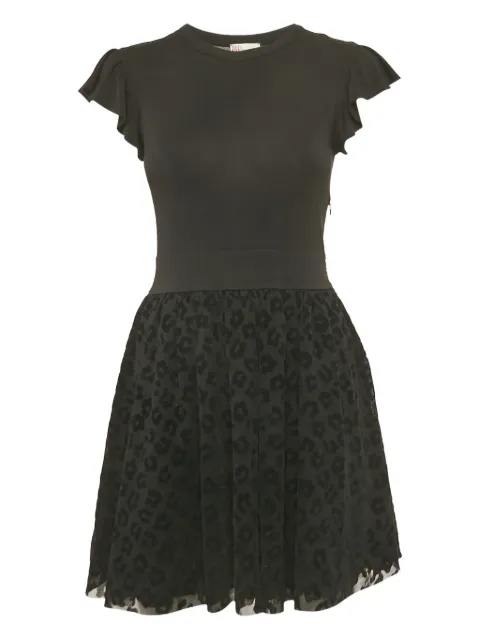 Valentino Garavani Pre-Owned animal-pattern tulle dress Black 1213493