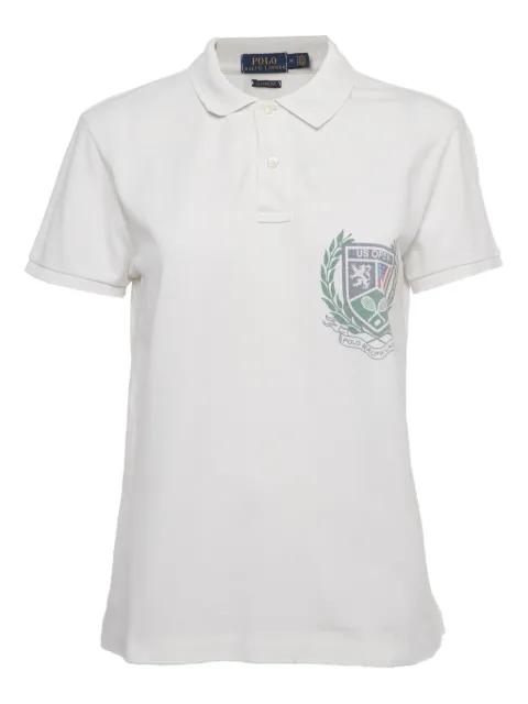 Polo Ralph Lauren Vintage logo-print polo top Neutrals 1218304